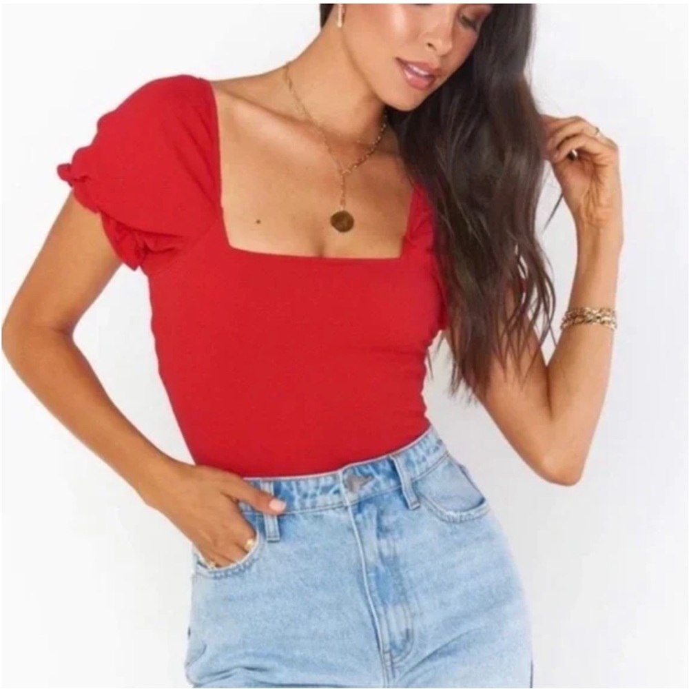 Red Show Me Your MuMu Baker Bodysuit